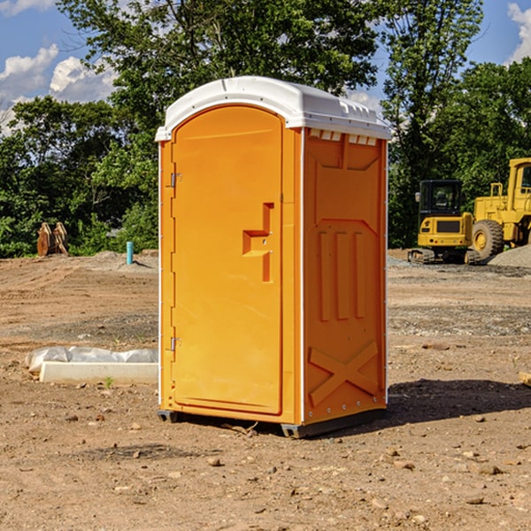 what is the cost difference between standard and deluxe portable restroom rentals in Sherburne County